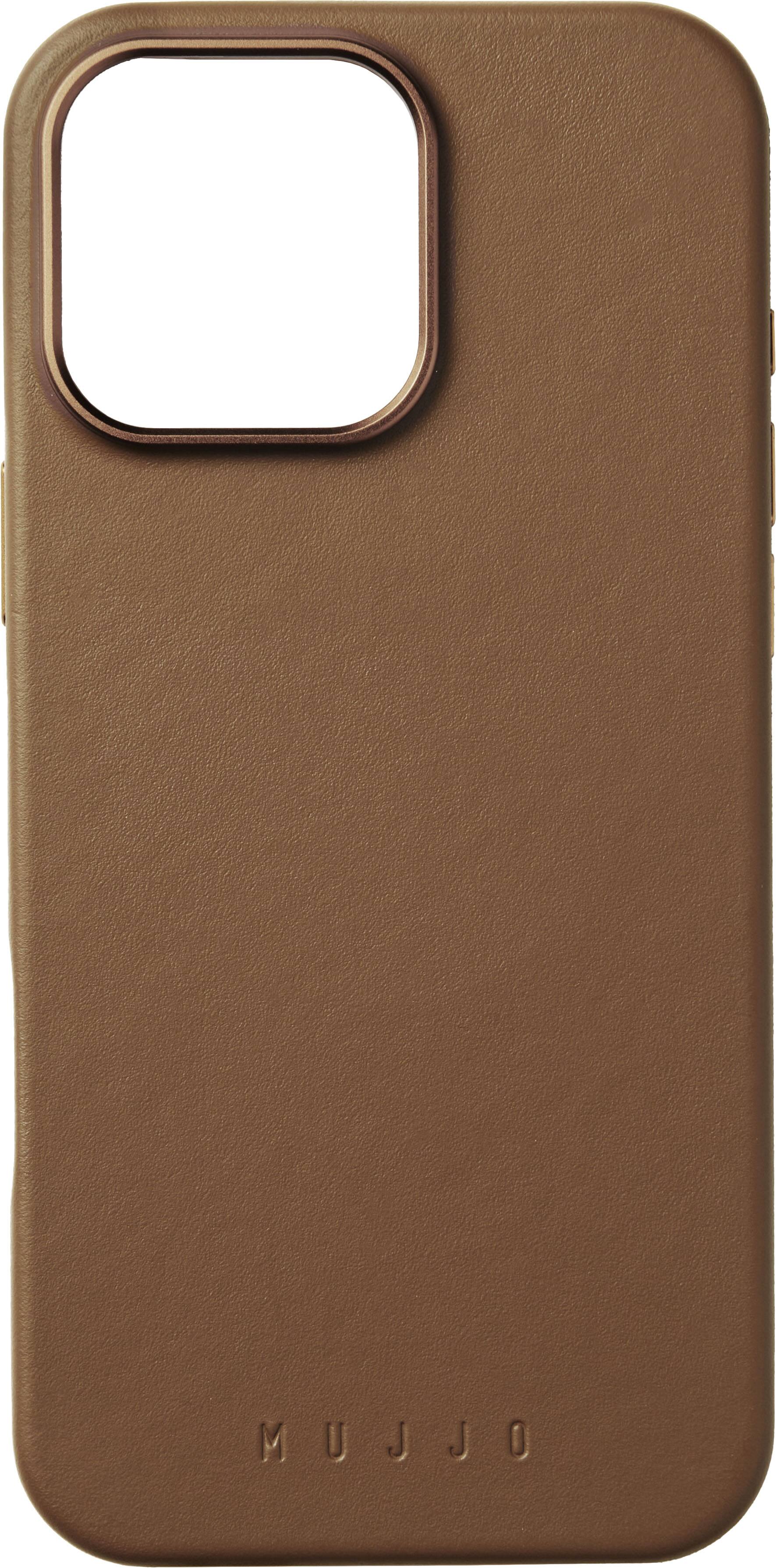 Front. Mujjo - Apple iPhone 16 Pro Max Leather Case - Tan.