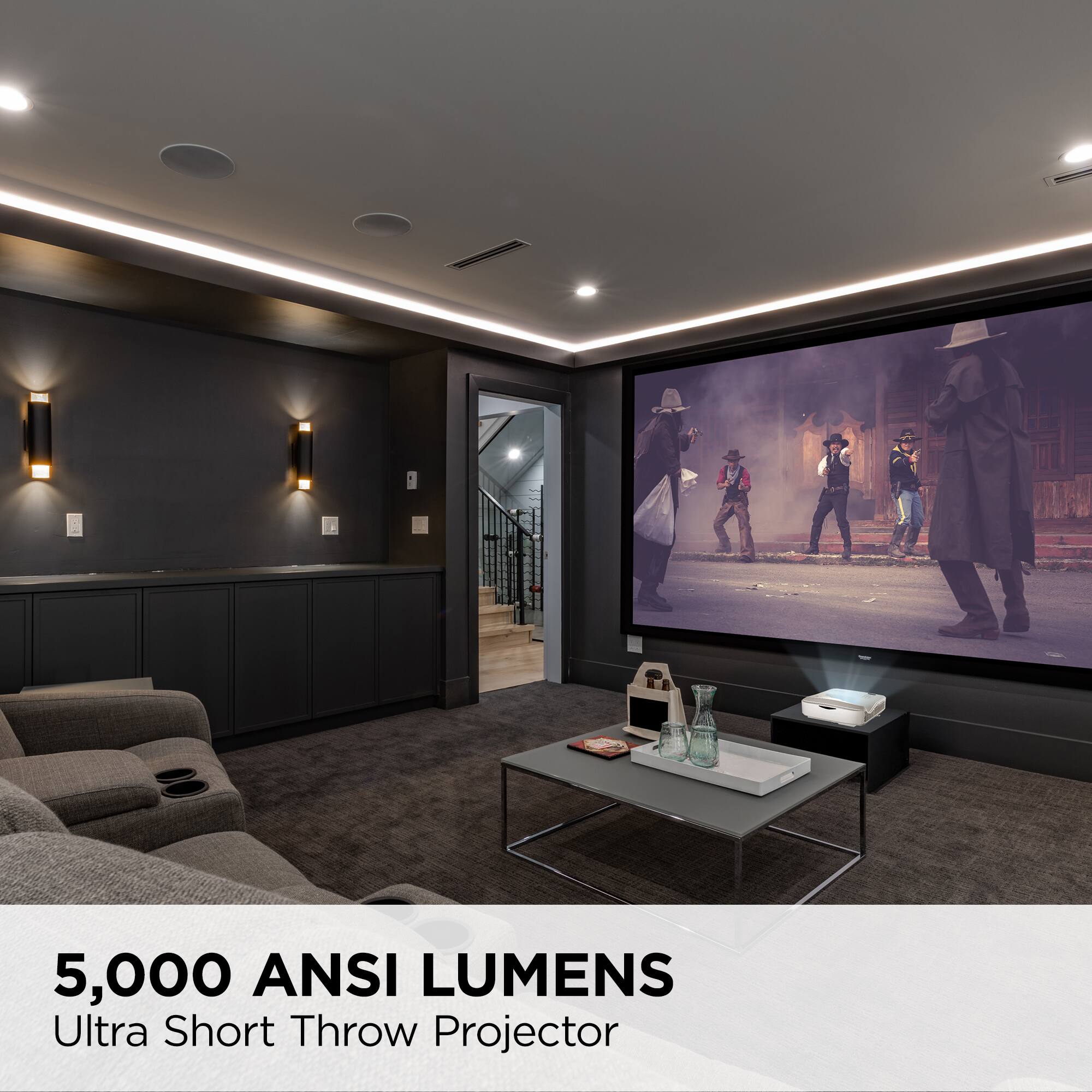 5,000 ANSI LUMENS Ultra Short Throw Projector