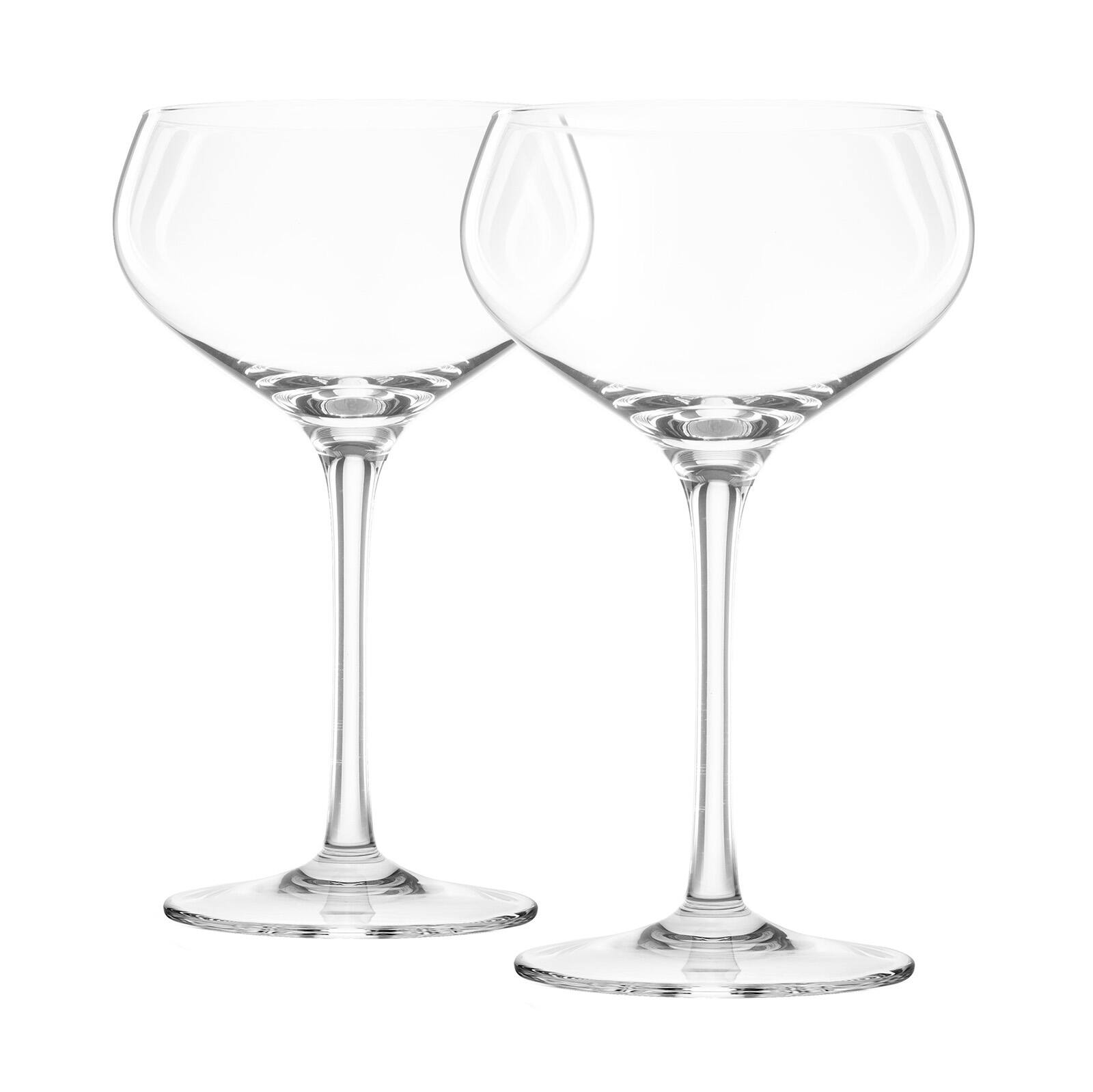 Alt View 3. Final Touch - Coupe Lead-Free Crystal Glasses - Set of 2 - Clear.