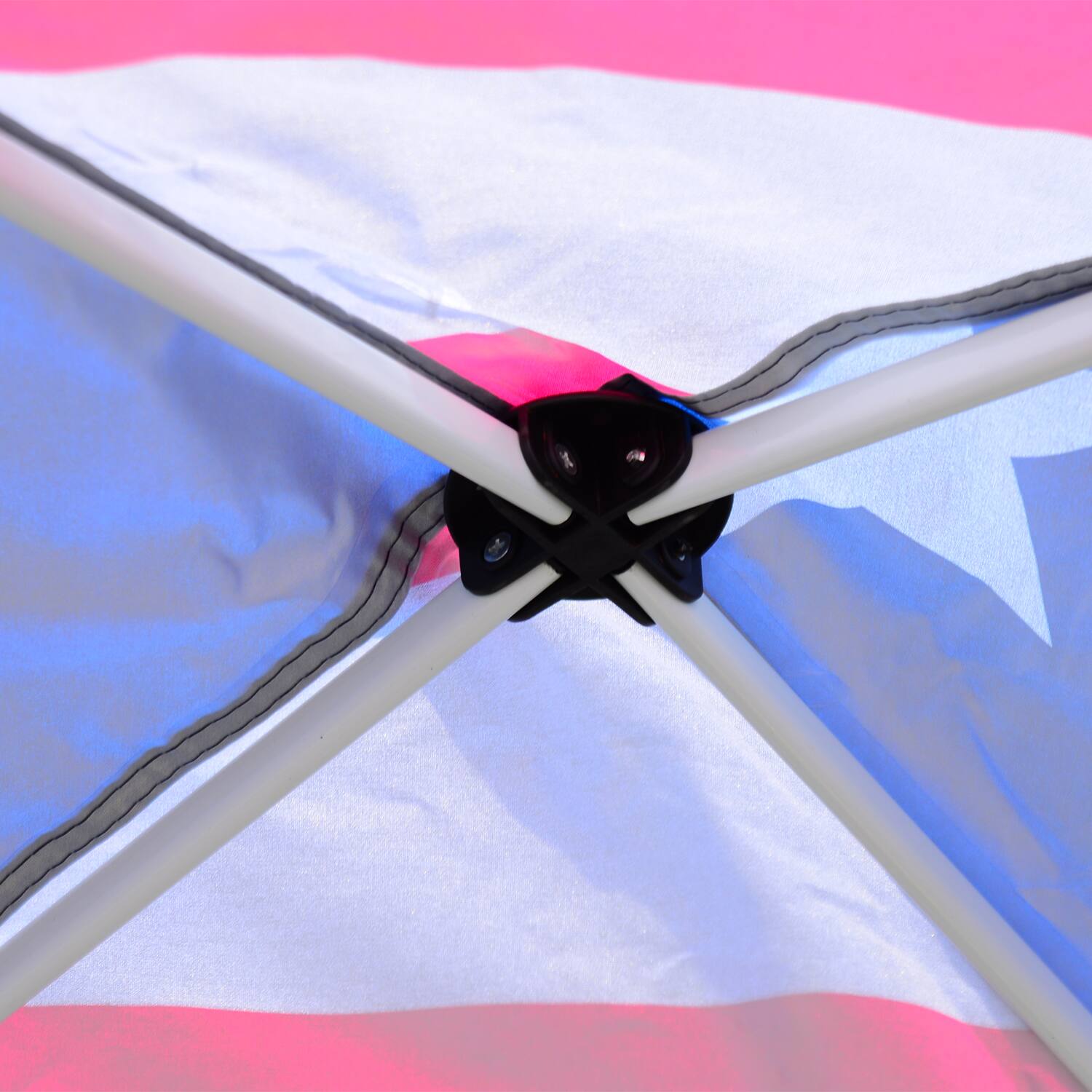 Alt View 7. Outsunny - 10'x 10' Outdoor Canopy Pop Up Event Tent with Slanted Legs for Events, Weddings, & Parties, American Flag - American Flag.