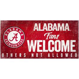 Fan Creations - Alabama Crimson Tide 6" x 12" Fans Welcome Sign - Multicolor