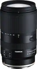 Sure, here is the corrected and grouped text from the image:
- **TAMRON**
- **18-300mm f/3.5-6.3 Di III-A VC VXD**
- **VC ON OFF**
- **AF MF**
- **LOCK**
- **18 35 50 70 100 200 300**