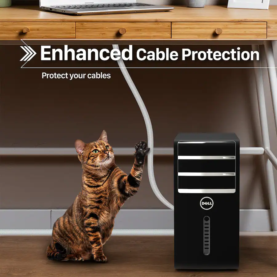 Fosmon 1x 10ft Cable Sleeve Cover, Wire Cable Management, Wire ...