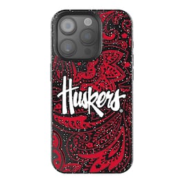 Keyscaper - NCAA - Nebraska Huskers Paisley Bling iPhone Case - 15 - Black