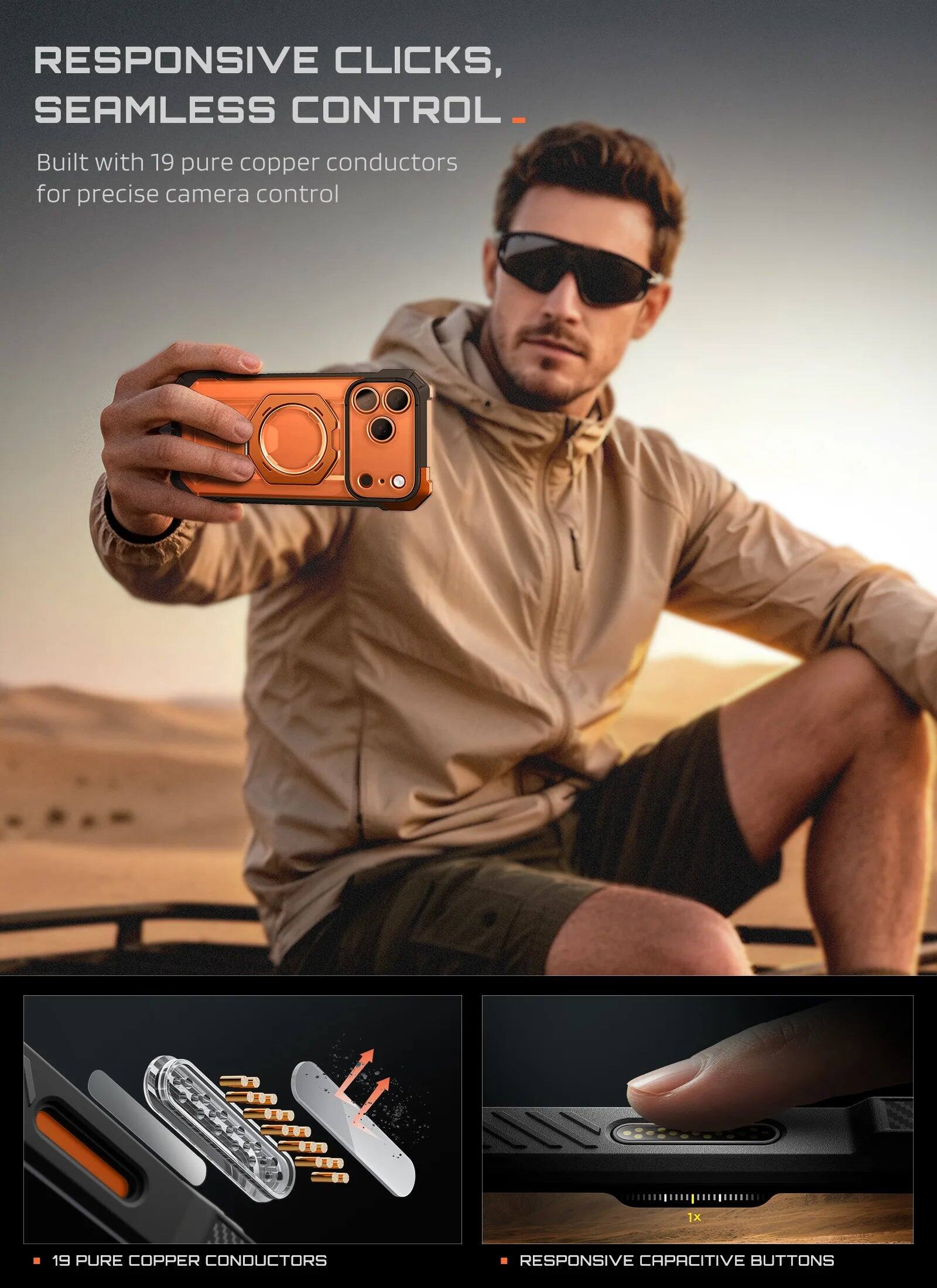 RESPONSIVE CLICKS, SEAMLESS CONTROL

Built with 19 pure copper conductors for precise camera control

1x

19 PURE COPPER CONDUCTORS

RESPONSIVE CAPACITIVE BUTTONS