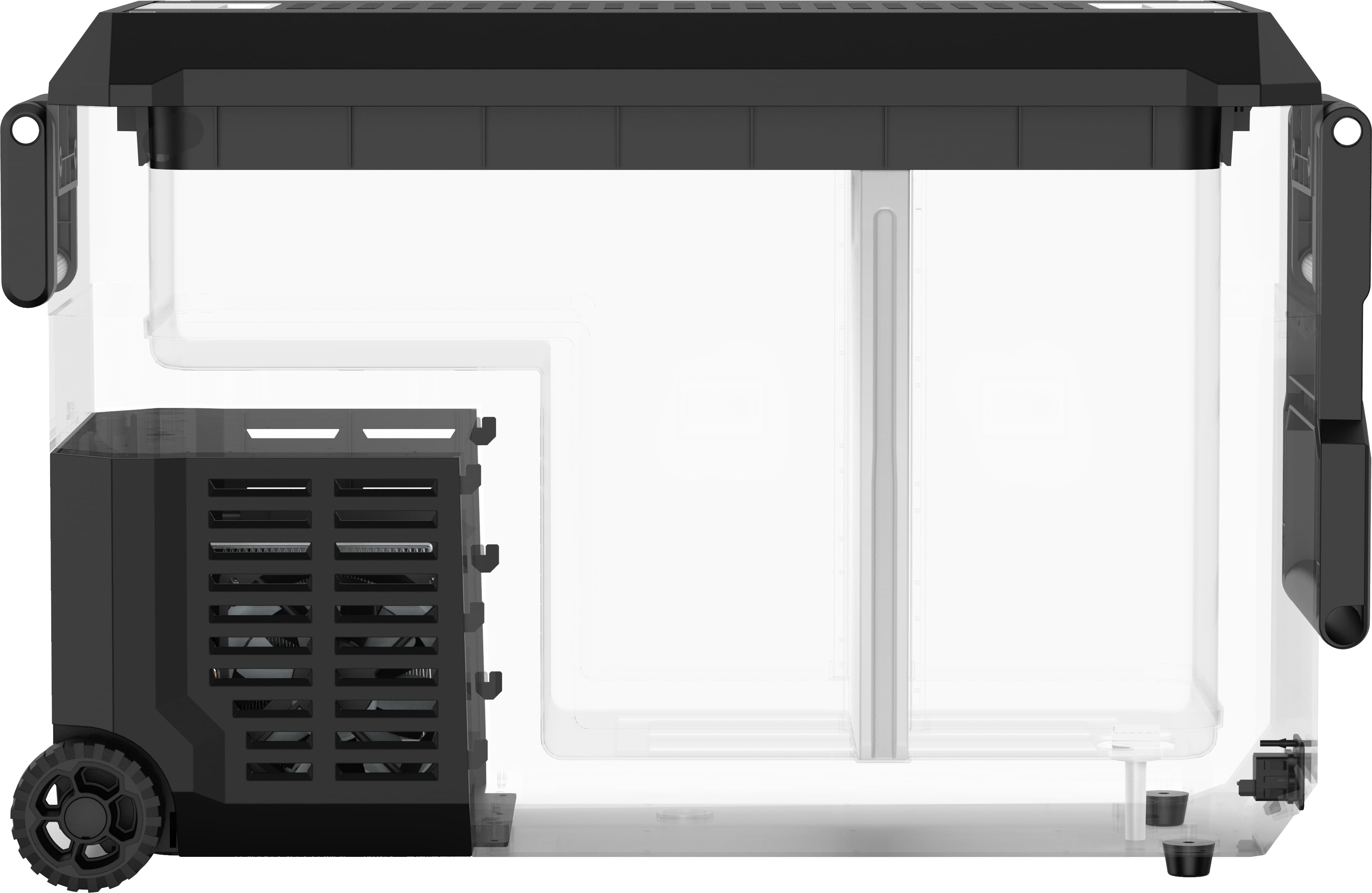 Alt View 2. ICECO - JP40 Pro Dual Zone Wheeled 39QT Portable Cooler Silver - Black/Silver.