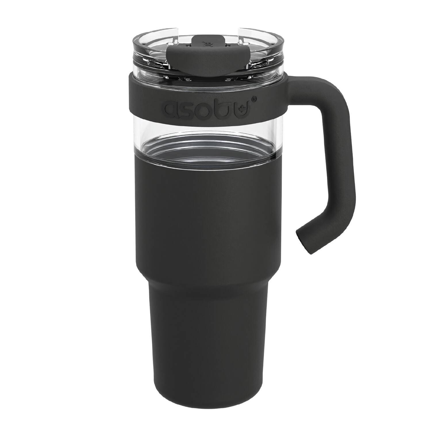 Alt View 7. Asobu - 34-Oz Explorer See-Through Travel Mug with Detachable Insulated Tumbler - Black.