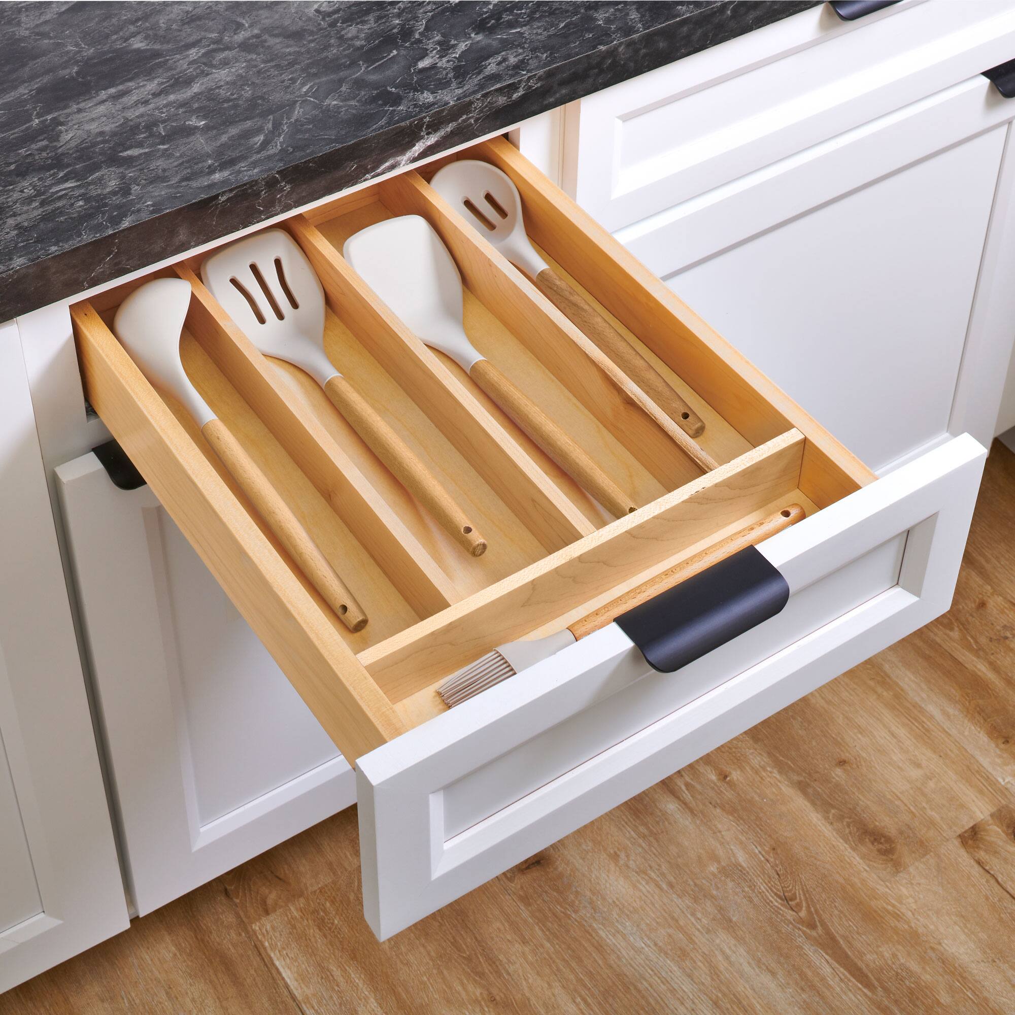 Alt View 7. Rev-A-Shelf - Rev-A-Shelf Natural Maple Right Size Utensil Drawer Insert, 13-1/4" x 19-1/2" - Light Brown.