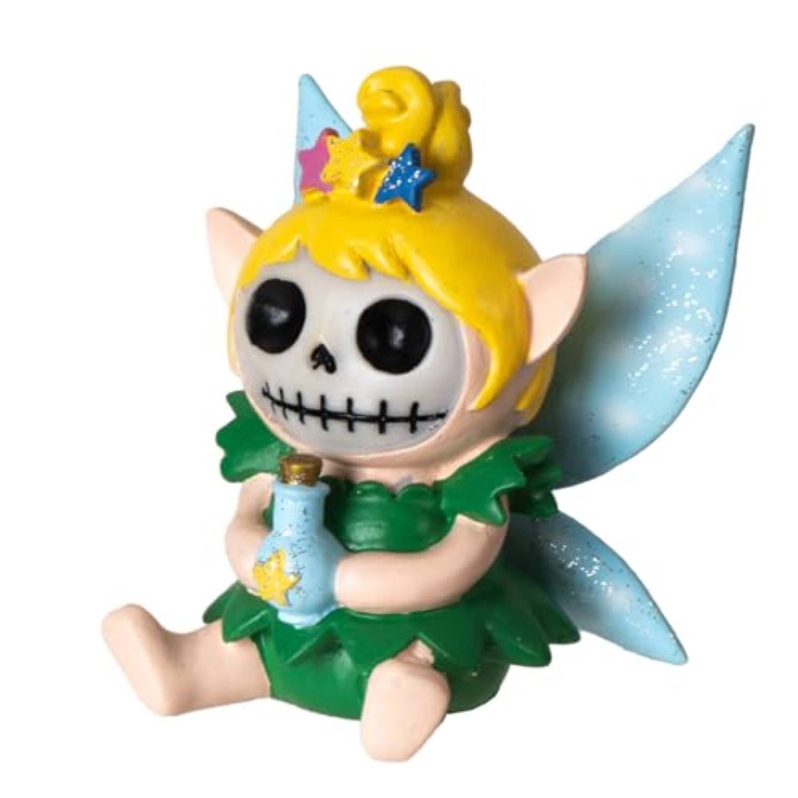 Alt View 1. Pacific Trading - Tinker Bell Furrybones Collectible Figurine Skeleton Figurine in Magical Fairy Costume with Blue Magical Potion 3 Tall - Green.