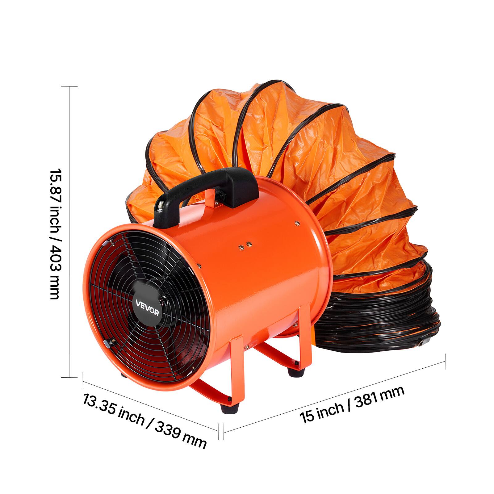 15.87 inch / 403 mm  
VEVOR  
13.35 inch / 339 mm  
15 inch / 381 mm
