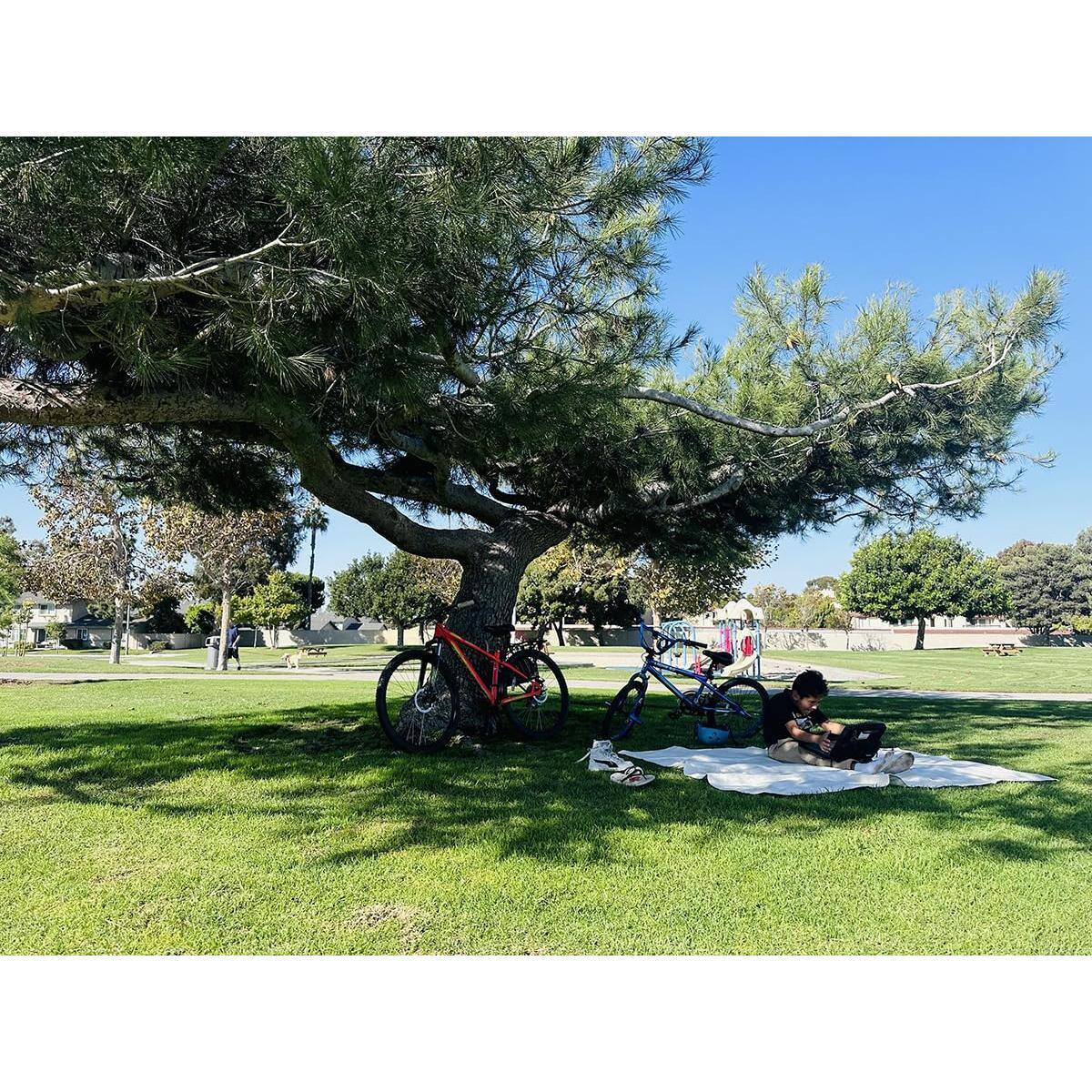 Alt View 1. Reds Spade - x Picnic Mat - Cotton Canvas Wedding Bride Groom Gift Lightweight Outdoor Camping With Vegan Leather Should... - Default.