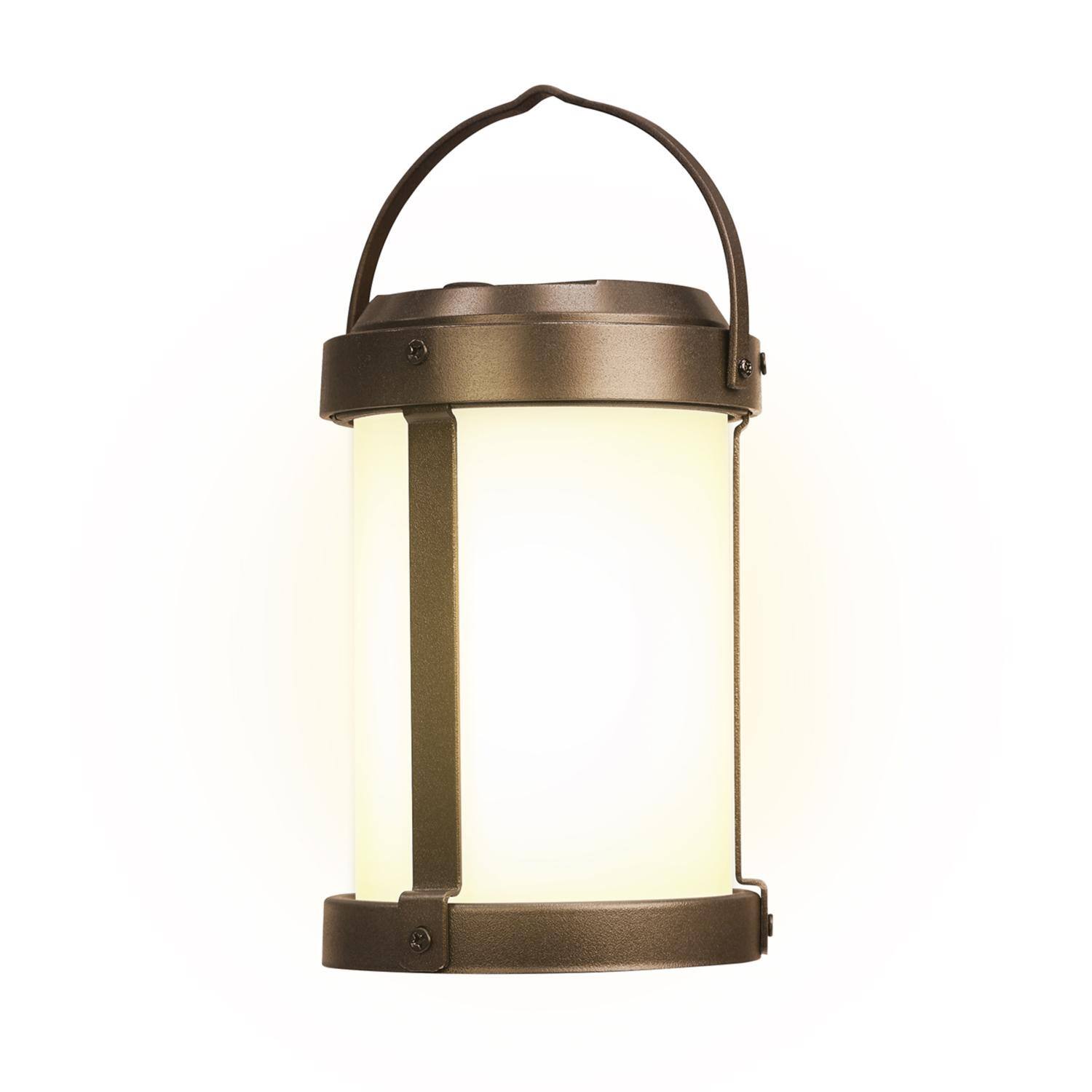 Angle. FEIT ELECTRIC - Feit OneSync 4 in. Solar Power Metal Round Bronze Hanging Lantern.