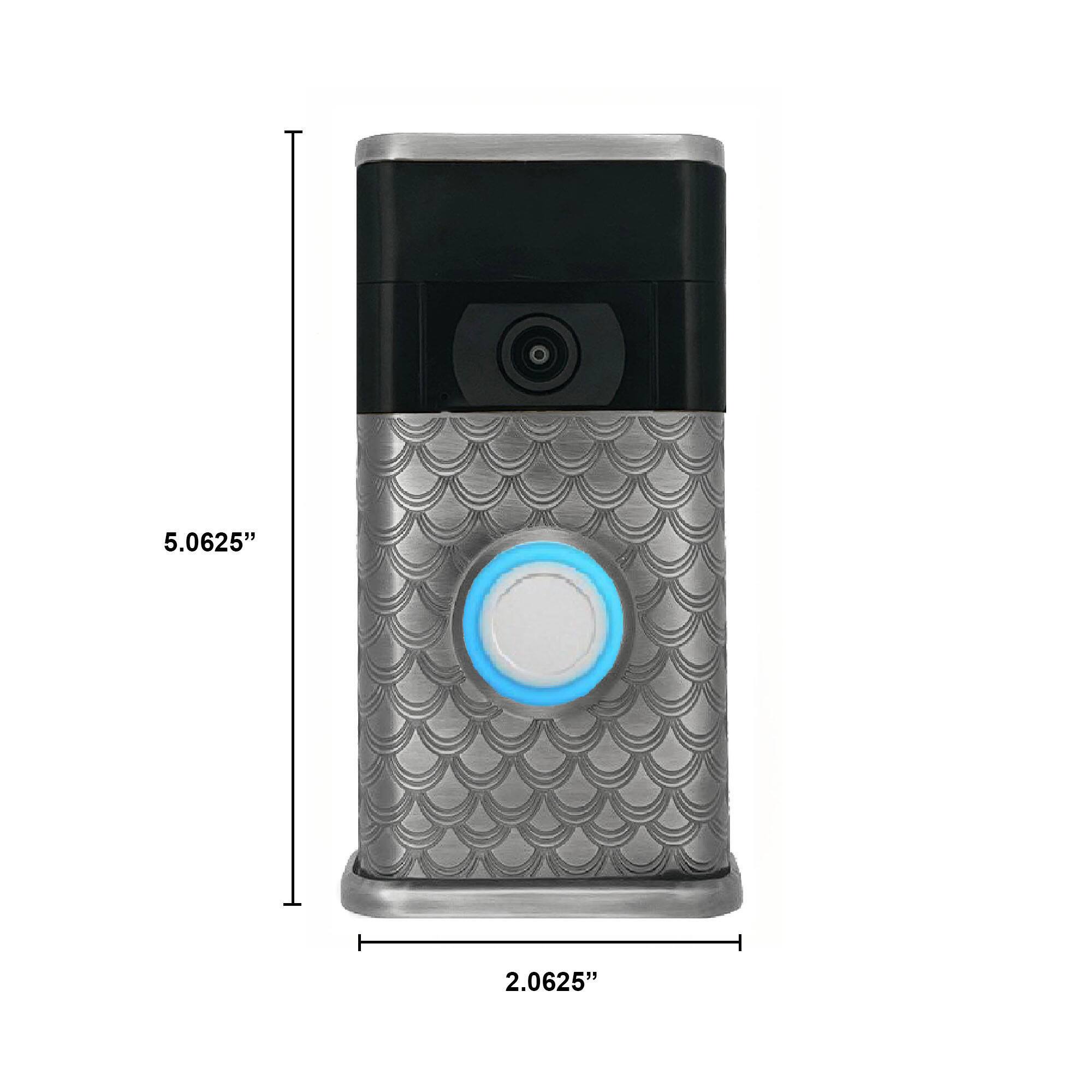 The dimensions of the device are 5.0625 inches in height and 2.0625 inches in width.