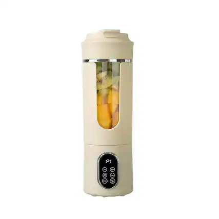 Front. Luckbyte - Portable Electric Juicer - 530ml USB Rechargeable Personal Blender with 12-Blade System & Ice Crushing for Travel - Beige.