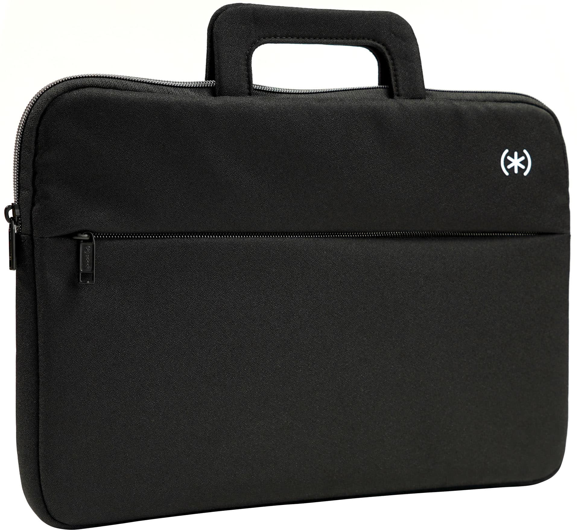Front. Speck - Transfer Pro Pocket Protective Sleeve with Handle Universal 13"-14" for MacBook computers, laptops and tablets - Black/White.