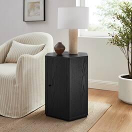 Kade Faceted Wood Side Table by Modway - Black