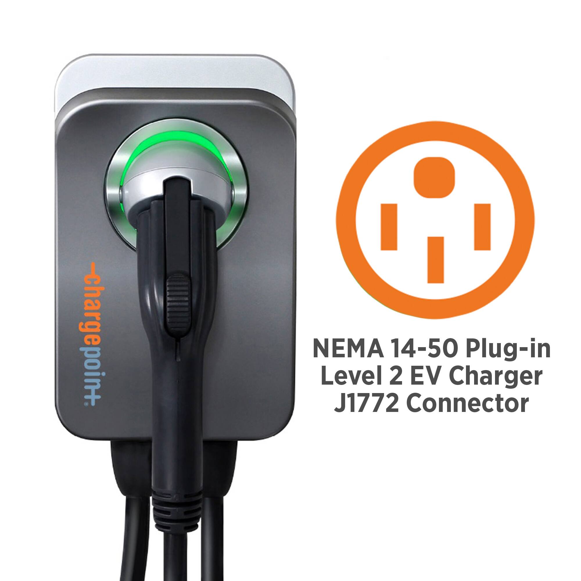 - ChargePoint. NEMA 14-50 Plug-in Level 2 EV Charger J1772 Connector