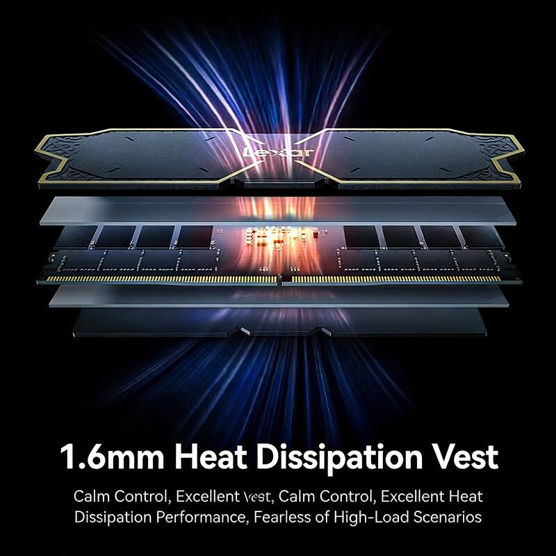 Lexar 1.6mm Heat Dissipation Vest  
Calm Control, Excellent Heat Dissipation Performance, Fearless of High-Load Scenarios