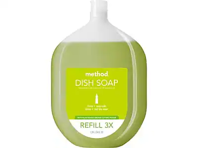 method DISH SOAP
lime + sea salt
lime + sel de mer
WITH PLANT-BASED DETERGENT CUTTING POWER
REFILL 3X
1.5L (54 FL OZ)