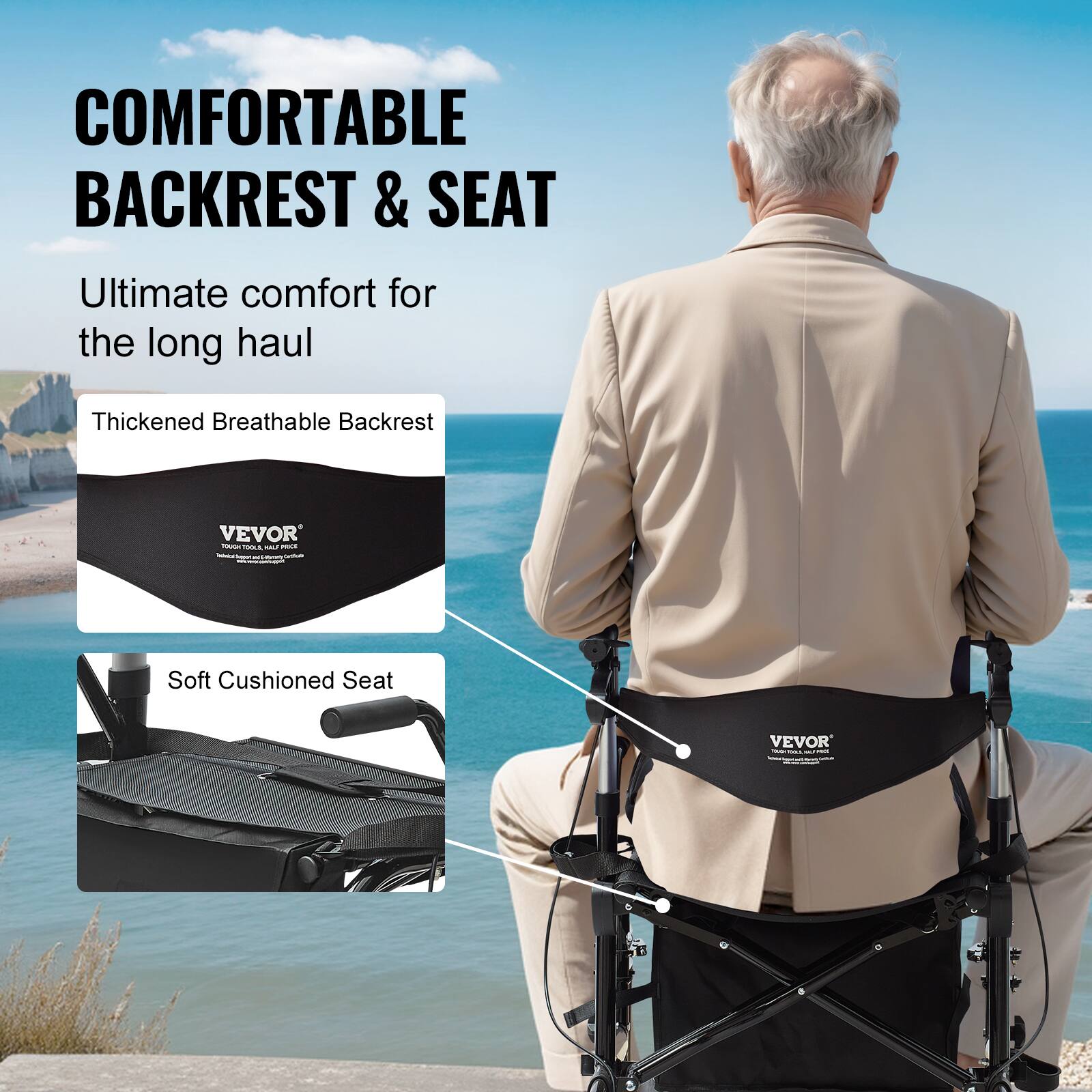 COMFORTABLE BACKREST & SEAT

Ultimate comfort for the long haul

Thickened Breathable Backrest

Soft Cushioned Seat