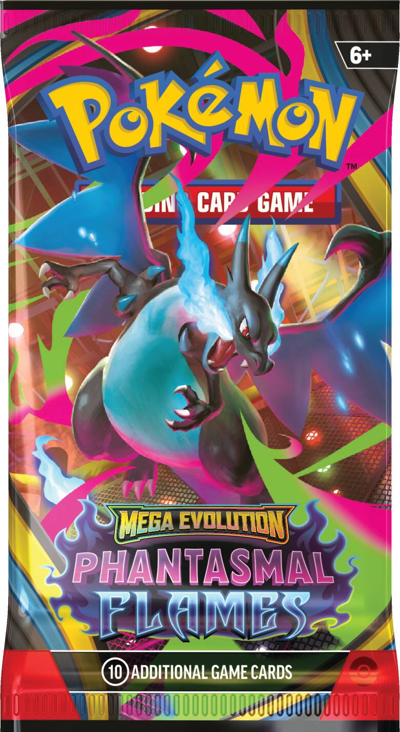 Pokémon  
Spin Cap Game  
Mega Evolution  
Phantasmal Flames  
10 Additional Game Cards