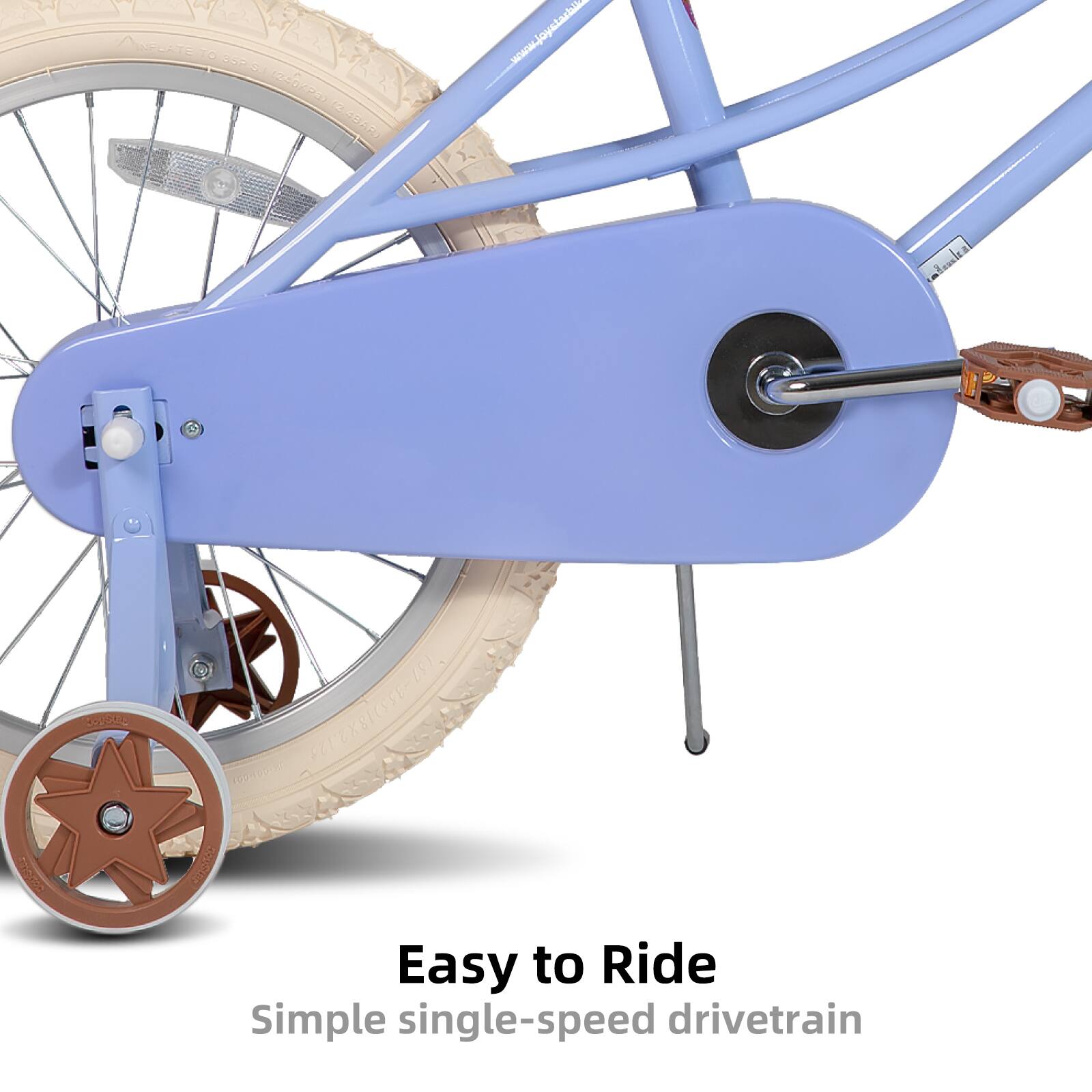 www.joyatazki

2 EErEx8tesse

Easy to Ride
Simple single-speed drivetrain