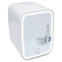 Cooluli Glow Beauty 4L Mini Fridge with Mirror LED - White - Front_Zoom