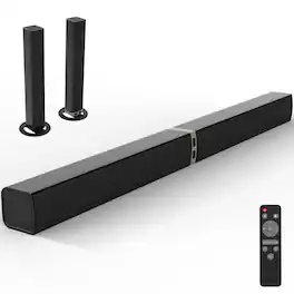 MOVSSOU - Bluetooth Wireless 50W 32inch Split 2 in 1 Detachable TV Soundbar - Black