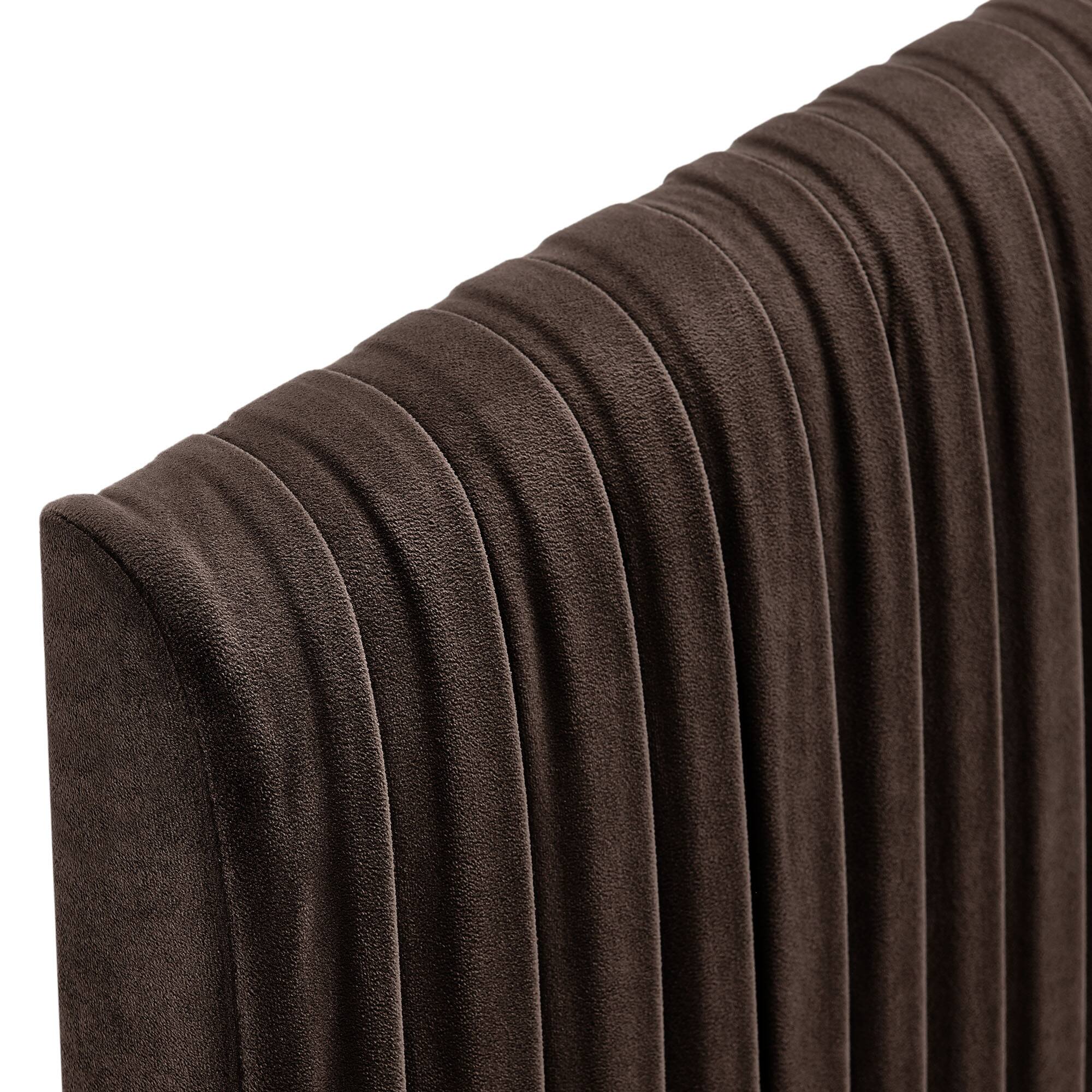 Alt View 4. Modway - Eloise Upholstered Headboard by Modway - Chocolate Brown.
