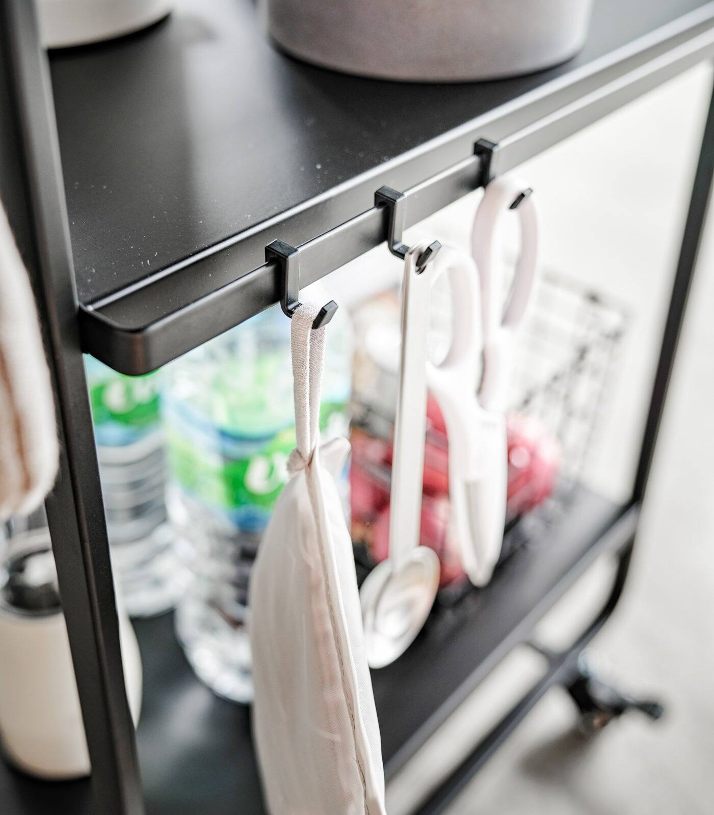 Alt View 8. Yamazaki Home - Rolling Utility Cart (32" H)  - Steel - White.