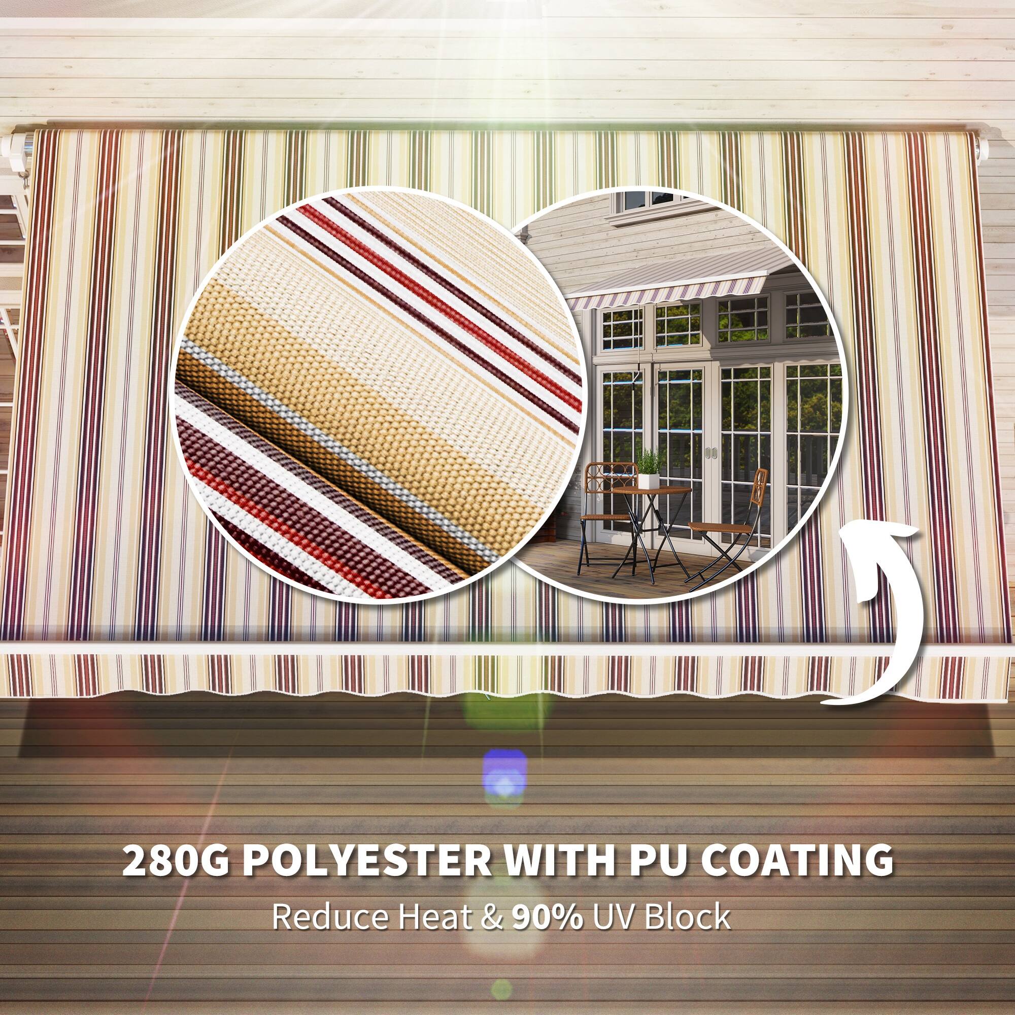 280G POLYESTER WITH PU COATING
Reduce Heat & 90% UV Block