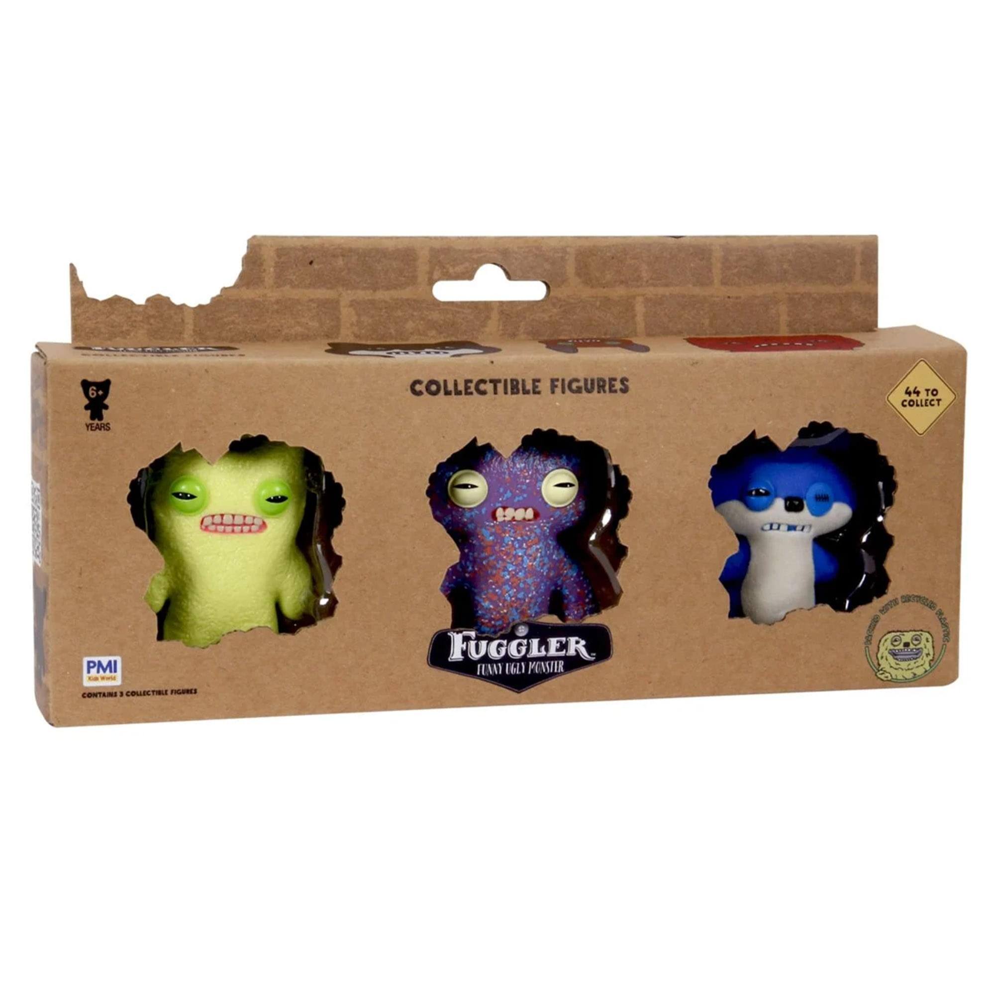 EIO 6 COLLECTIBLE FIGURES 44 TO COLLECT YEARS 1904 U PMI - FUGGLER FAMILY FRIENDLY MONSTER CTIB FLR CONTAINS 3 COLLECTIBLE FIGURES