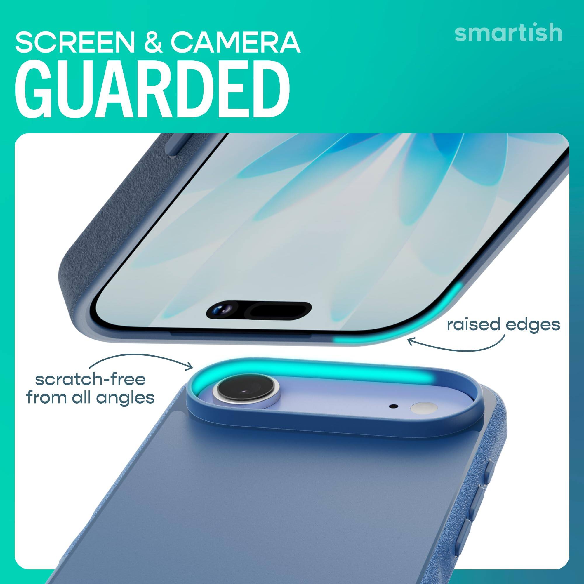 SCREEN & CAMERA GUARDED

smartish

raised edges

scratch-free from all angles