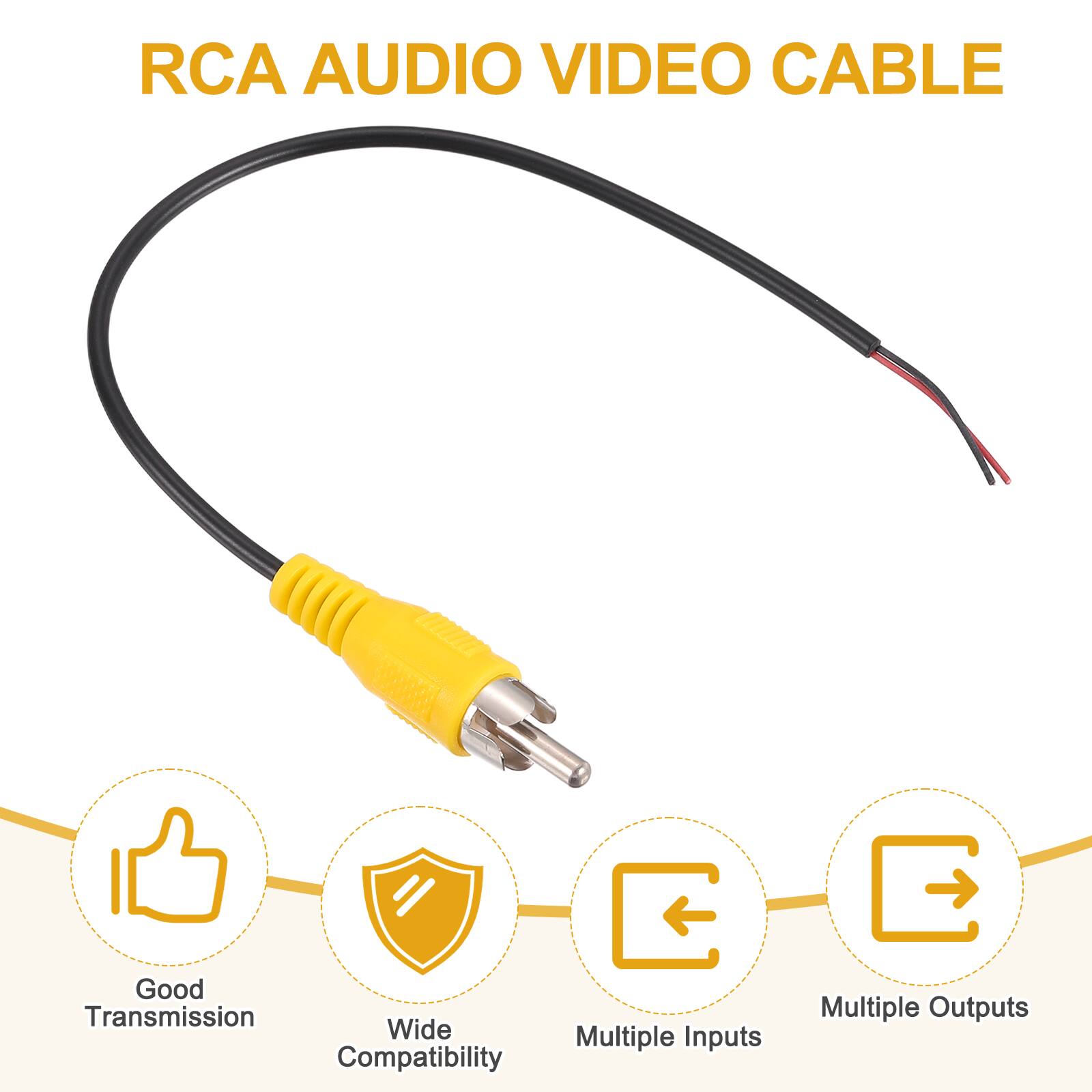 RCA AUDIO VIDEO CABLE

- Good Transmission
- Wide Compatibility
- Multiple Inputs
- Multiple Outputs
