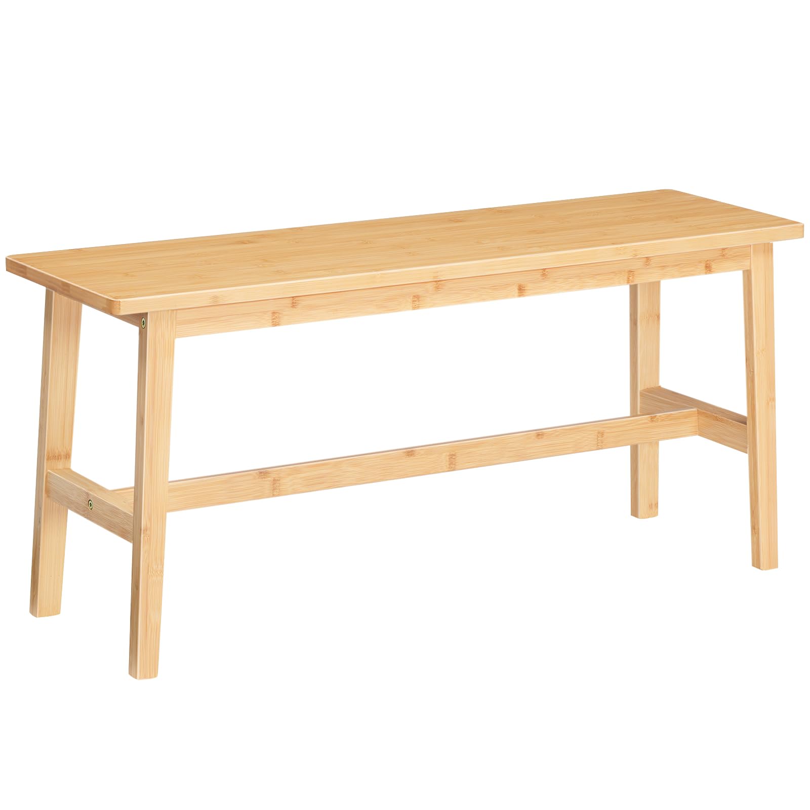 Front. JETRANSPORT - 39.3'' Dining Bench Farmhouse Kitchen Table Living Room Furniture Easy To Assemble Sturdy And Stable Mocha - Natural.