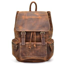 Steel Horse Leather - The Hagen Backpack | Vintage Leather Backpack - Brown