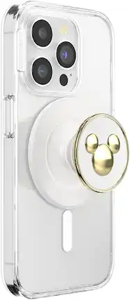 Front. PopSockets - PopSockets Disney Magnetic Cell Phone Grip with MagSafe Adapter Ring - Enamel Mickey Mouse - Enamel Mickey Mouse.