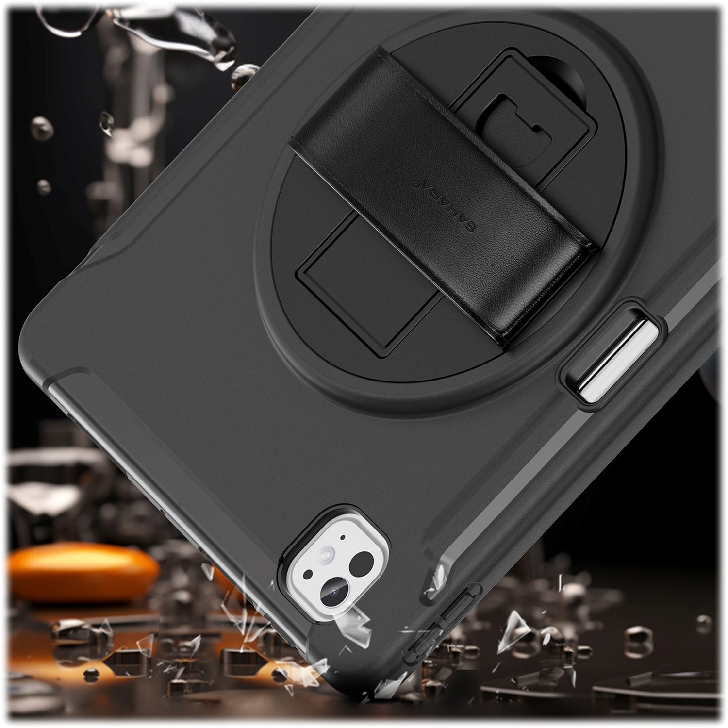 Alt View 16. SaharaCase - Raider Series Heavy-Duty Case with Hand Strap for Apple iPad Pro (M4 2024/M5 2025) 13" - Scorpion Black.