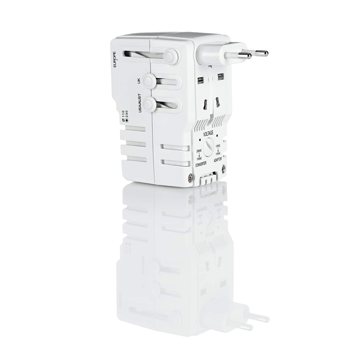 Conair - Travel Smart Type A/B/C/E/F/G/I For Worldwide All-In-One Adapter - White