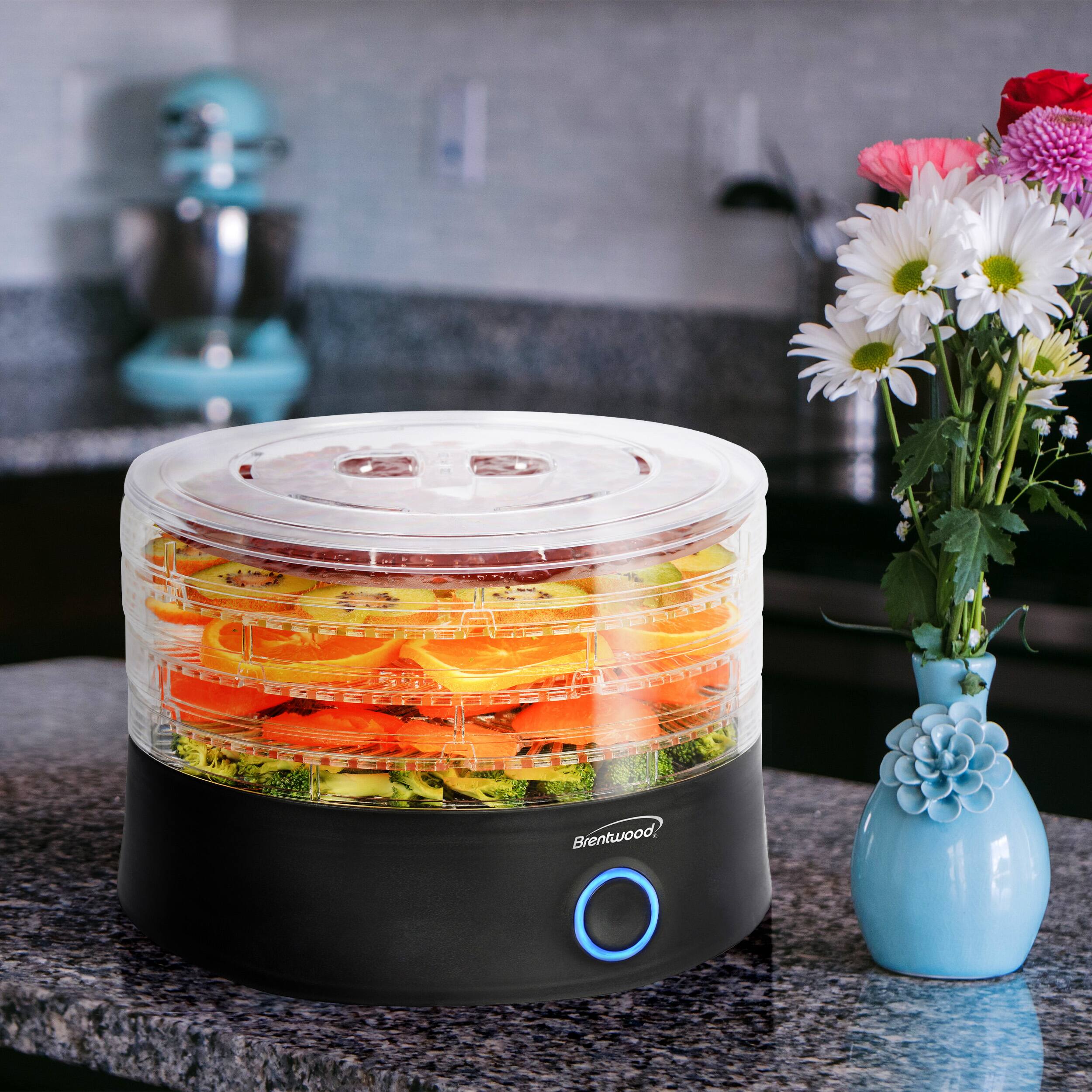 Alt View 1. Brentwood - Brentwood 5 Tray Food Dehydrator in Black with Auto Shut Off - Black.