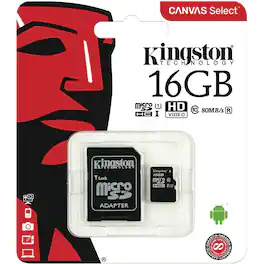 16GB Micro SD Memory Card with SD Adapter for TASCAM Recorders and Portastudio Systems