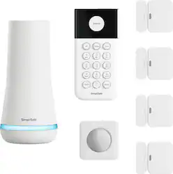 SimpliSafe - 7pc Indoor Security System - White - Front_Zoom