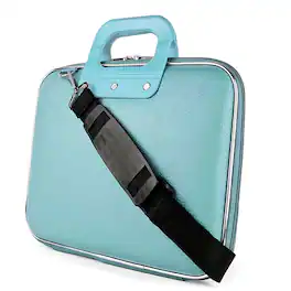 Kitcheniva - Leather Laptop Case Shoulder Bag For 14" Laptop - Aqua