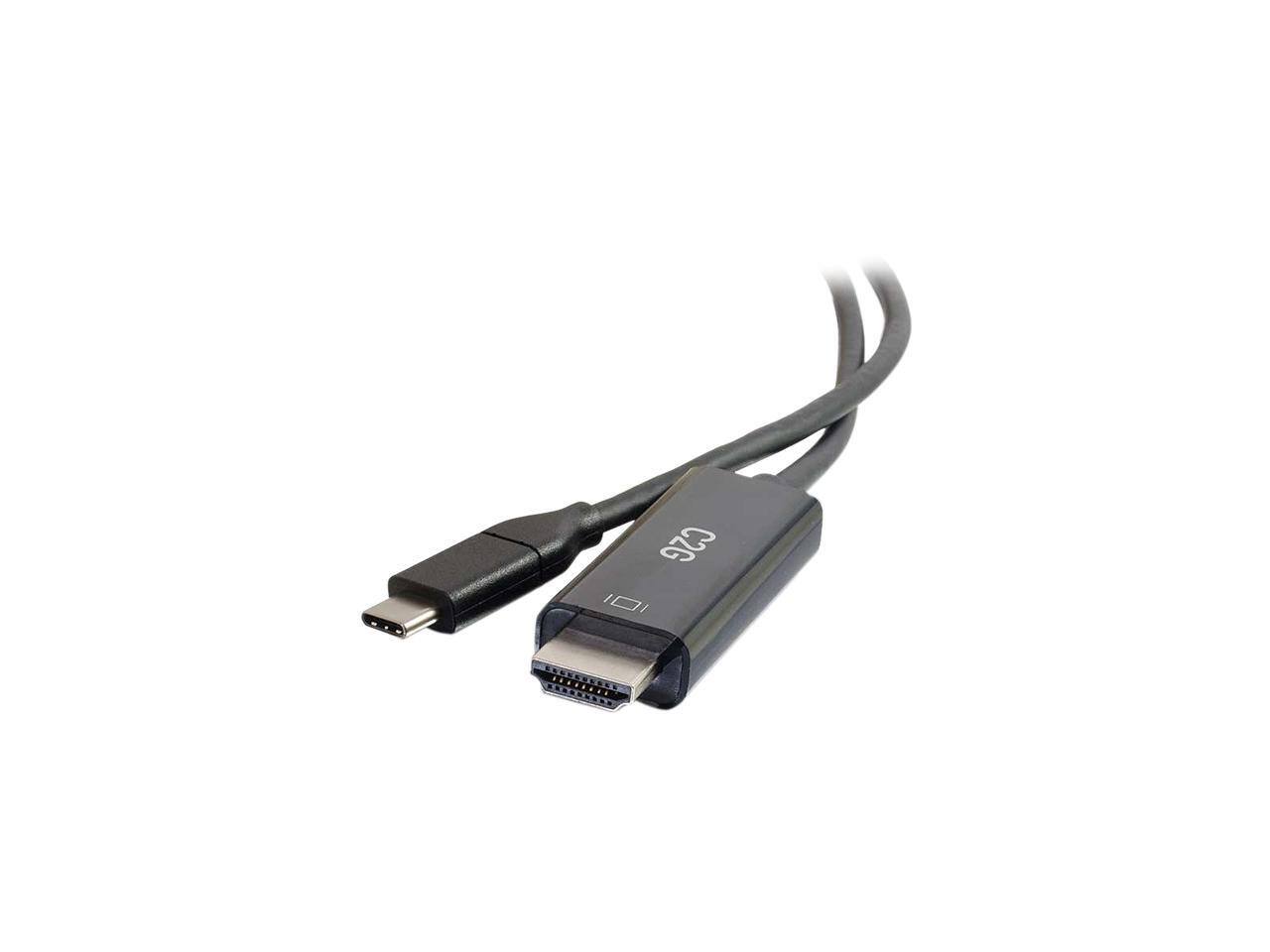 Front. Cables to Go - C2G 26889 USB-C to 4K UHD HDMI Audio/Video Adapter Cable (60Hz) Black (6 Feet, 1.82 Meters).