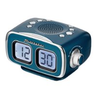 Studebaker - SB3500 Retro Digital AM/FM Dual Alarm Clock Radio with Bluetooth - Blue - Front_Zoom