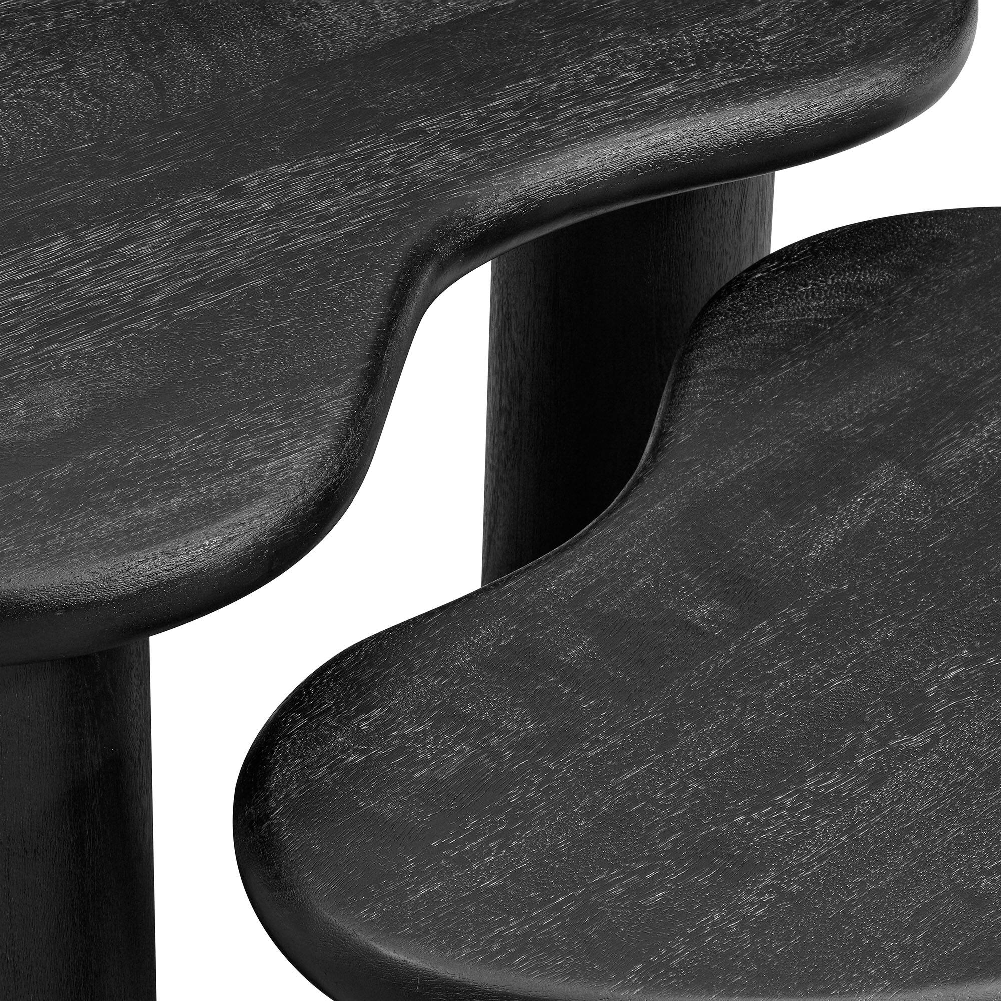 Alt View 6. Modway - Hackney Mango Wood Nesting Coffee Table Set by Modway - Black.