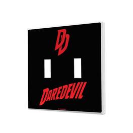 Keyscaper - Marvel Badge Hidden-Screw Light Switch Plate - Double Toggle - Daredevil