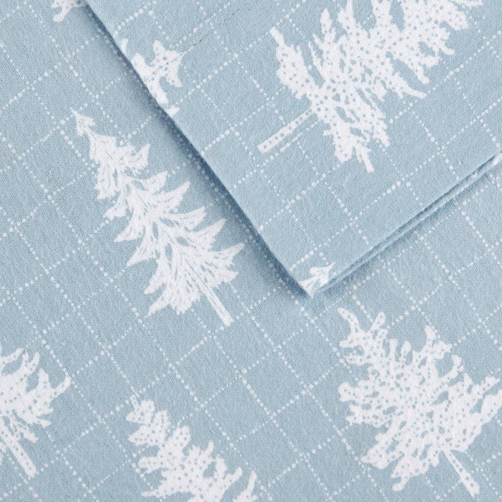 Alt View 5. Gracie Mills - Gracie Mills Persephone Cotton Flannel Sheet Set - Blue Forest.