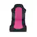 Angle. Linon Home Décor - Kendon Faux Leather Rocking Gaming Chair - Black and Pink.