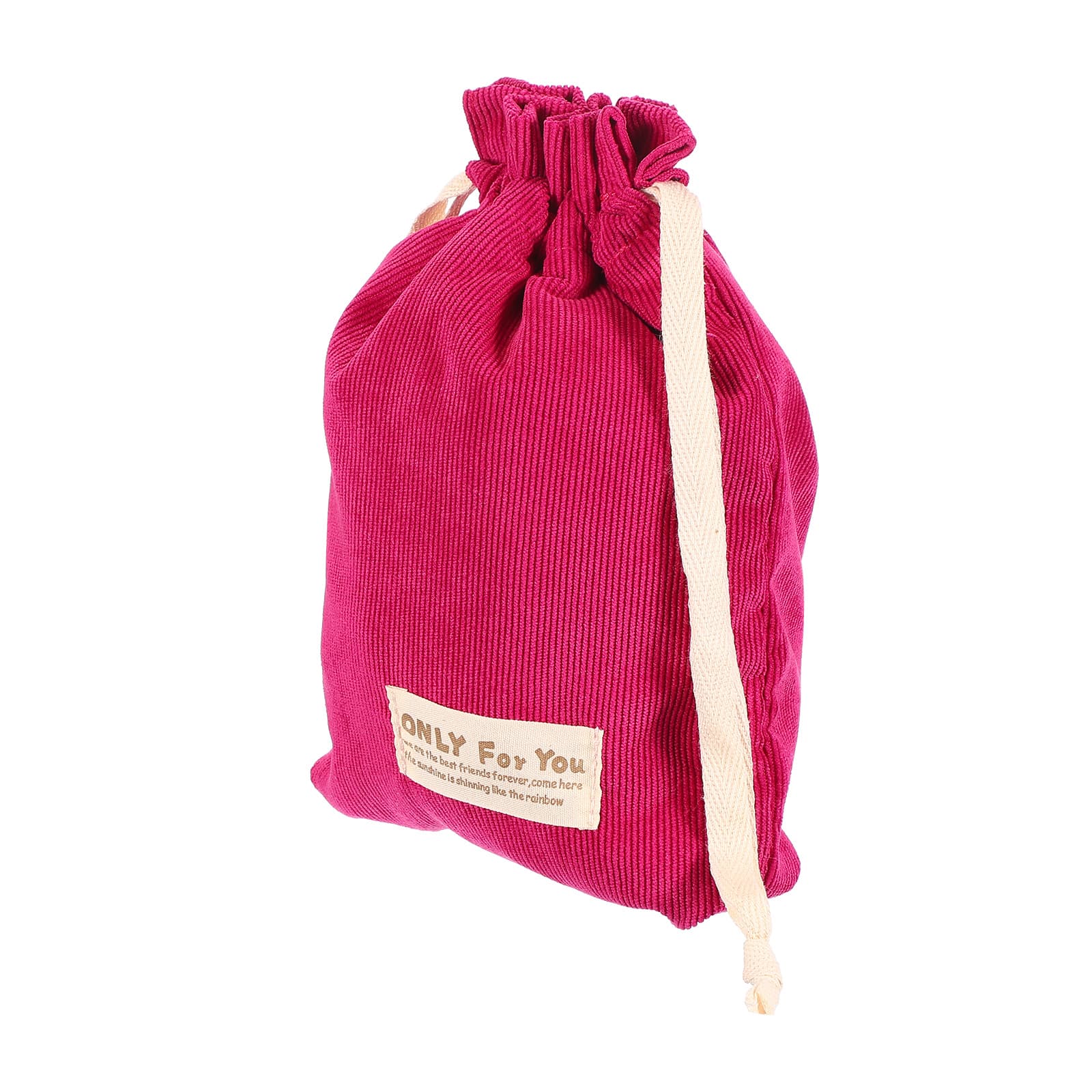 Unique Bargains - Soft Drawstring Lens Case, 9.84"x6.69"x0.24" Pouch for Nikon DSLR Lens - Rose Red